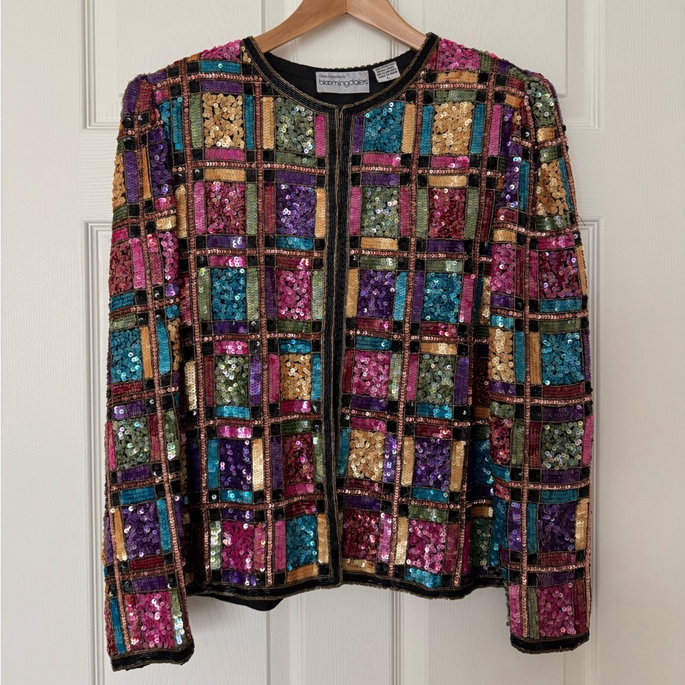 Bloomingdale's Multicolor Sequin Blazer